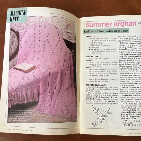 ANNIES PATTERN CLUB July 1998 Machine Knit Cross-Stitch Smocking Crochet Sewing - Picture 5 of 16